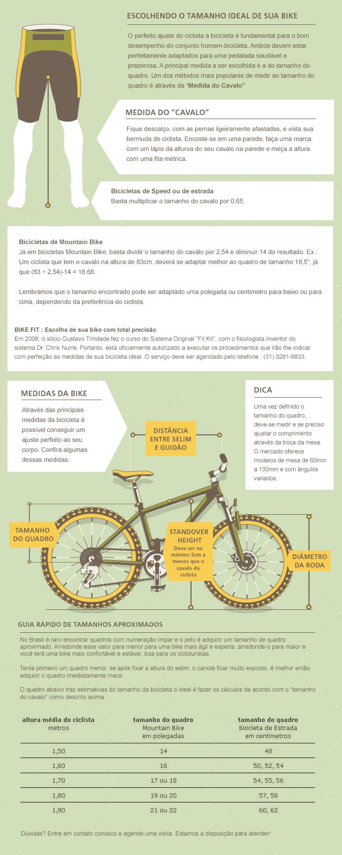 Infográfico como escolher sua bike